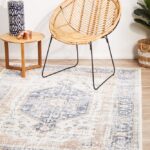 Stonewashed Blue Centre Rug