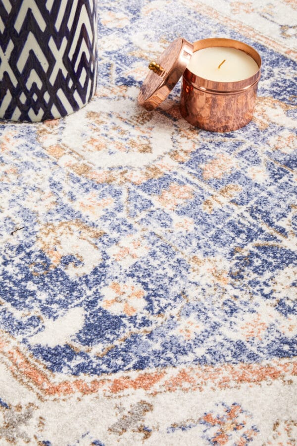 Stonewashed Blue Centre Rug
