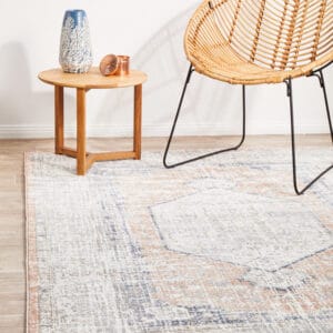 Stonewashed Peach Design Rug