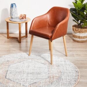 Stonewashed Peach Design Rug