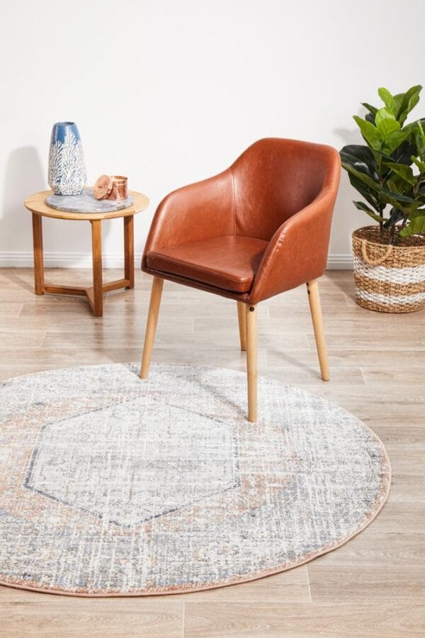 Stonewashed Peach Design Rug