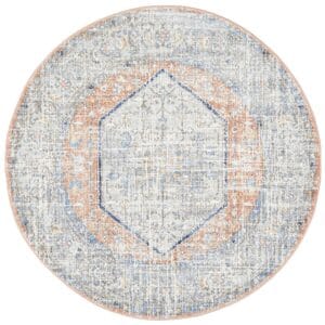 Stonewashed Peach Design Rug