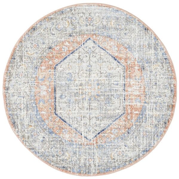 Stonewashed Peach Design Rug
