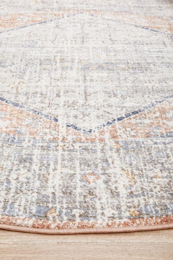 Stonewashed Peach Design Rug