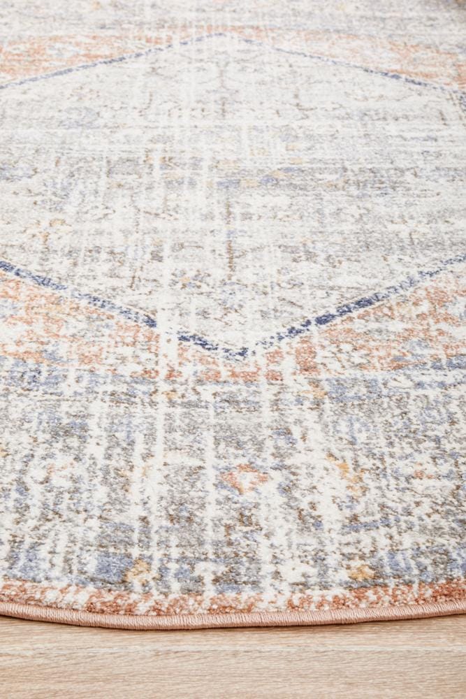 Peachy Rustic Rug Stonewashed Peach Design Rug | Carpet Capers | Muted Palette.