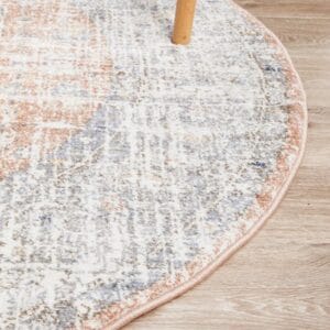 Stonewashed Peach Design Rug