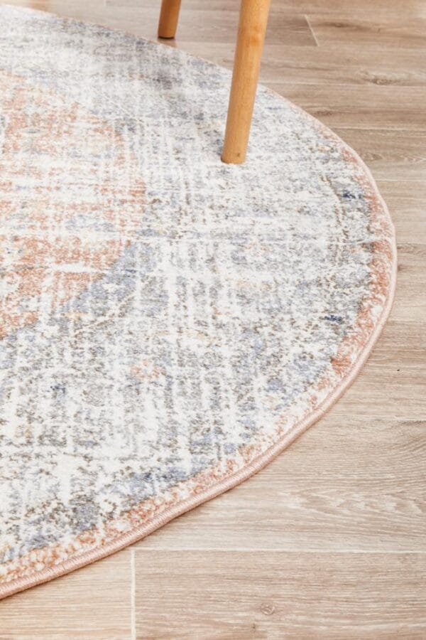 Stonewashed Peach Design Rug
