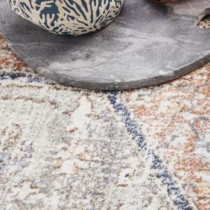 Stonewashed Peach Design Rug