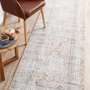 Stonewashed Peach Design Rug