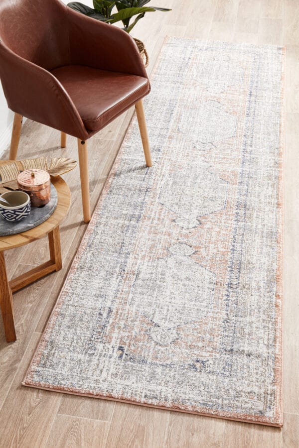 Stonewashed Peach Design Rug