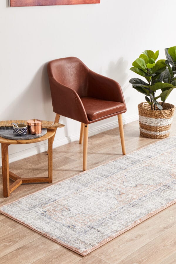 Stonewashed Peach Design Rug