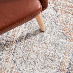 Stonewashed Peach Design Rug