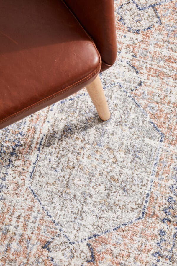 Stonewashed Peach Design Rug