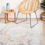 Stonewashed Peach Design Rug