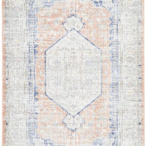 Stonewashed Peach Design Rug