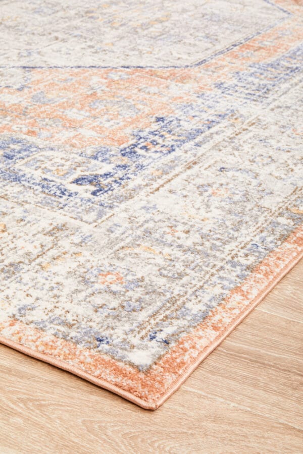 Stonewashed Peach Design Rug