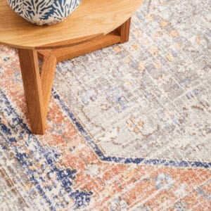 Stonewashed Peach Design Rug