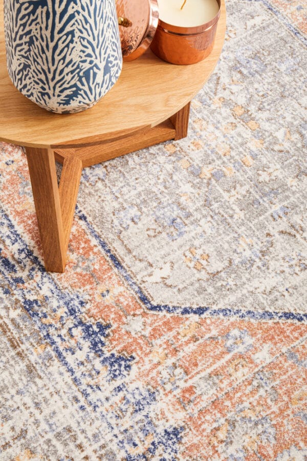 Stonewashed Peach Design Rug