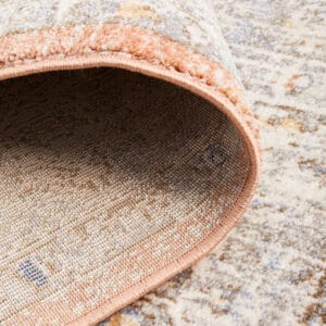 Stonewashed Peach Design Rug