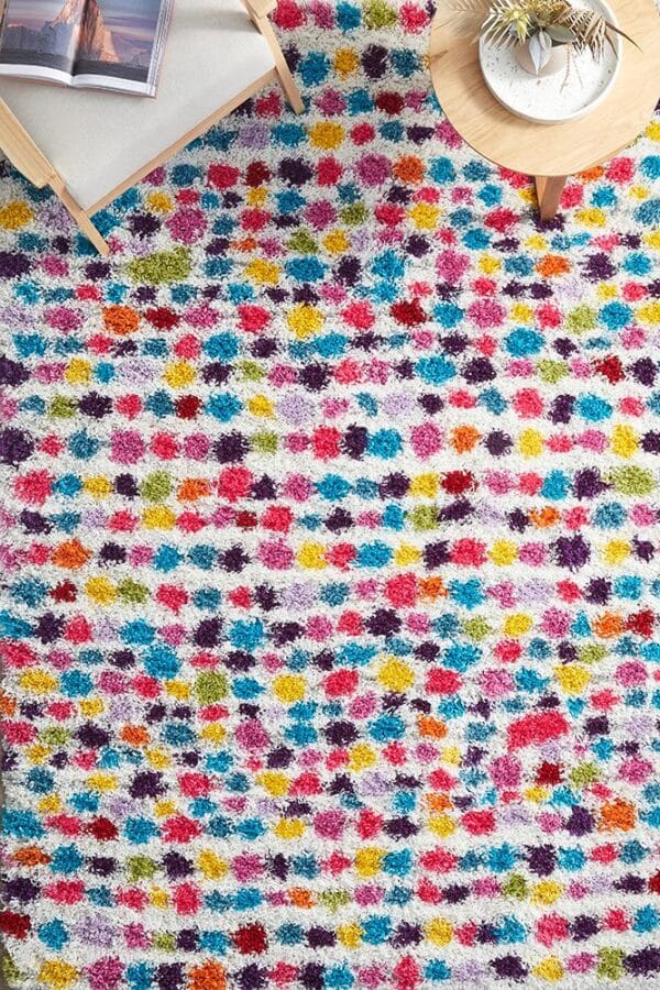 Polka Dot Shag Rug