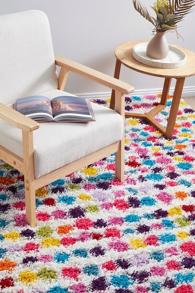 Dotflow Rug Polka Dot Shag Rug | Carpet Capers | Ultra-Soft And Durable