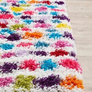 Polka Dot Shag Rug