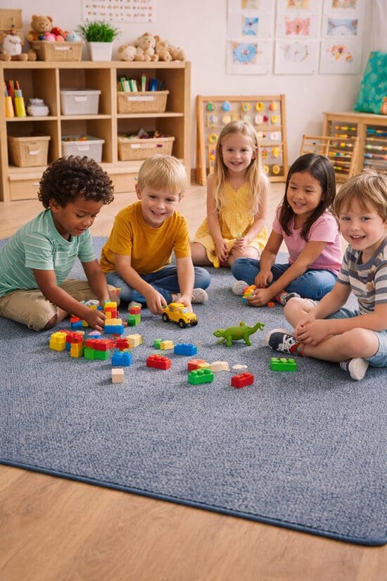 kindergarten classroom mat used for group learning
