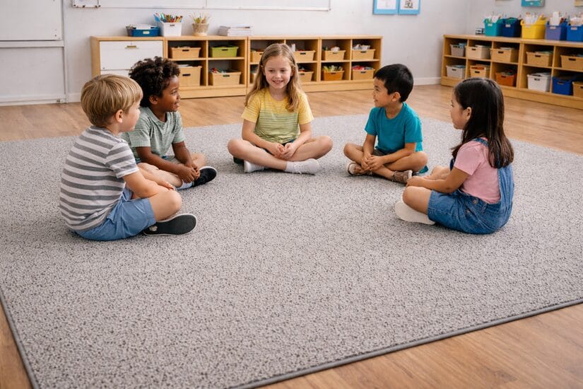 classroom carpet mat used for group learning in school