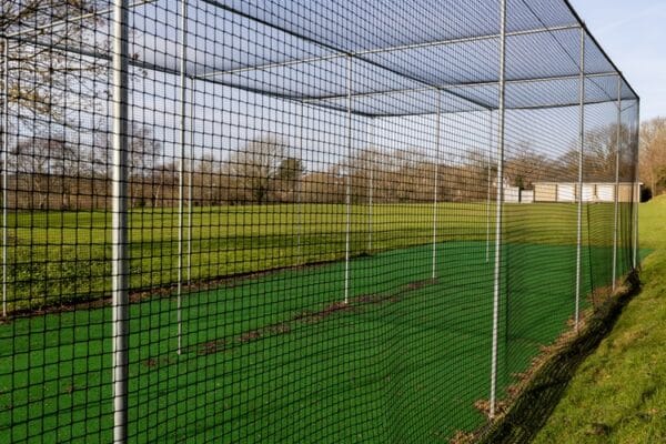 Cricket nets with Green marine carpet