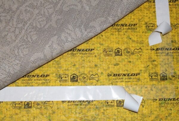 Premium Rug Underlay With Top Tape peeled off