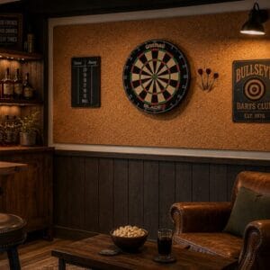Natural Cork Dart Board Backboard for Games Rooms & Man Caves