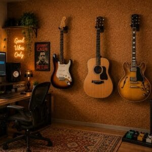 Natural Cork Wall for Music Studios & Acoustic Spaces