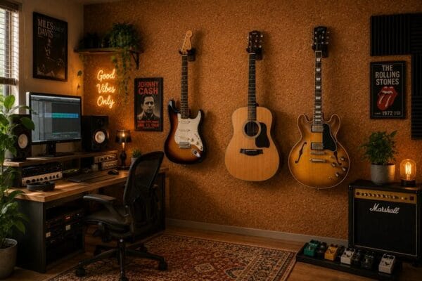 Natural Cork Wall for Music Studios & Acoustic Spaces