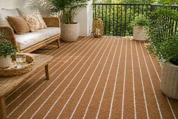 Patio carpet on a balcony