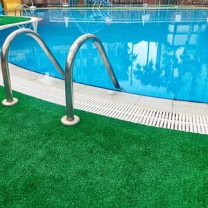 Green Marine Carpet Around Pool Area