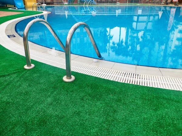 Green Marine Carpet Around Pool Area